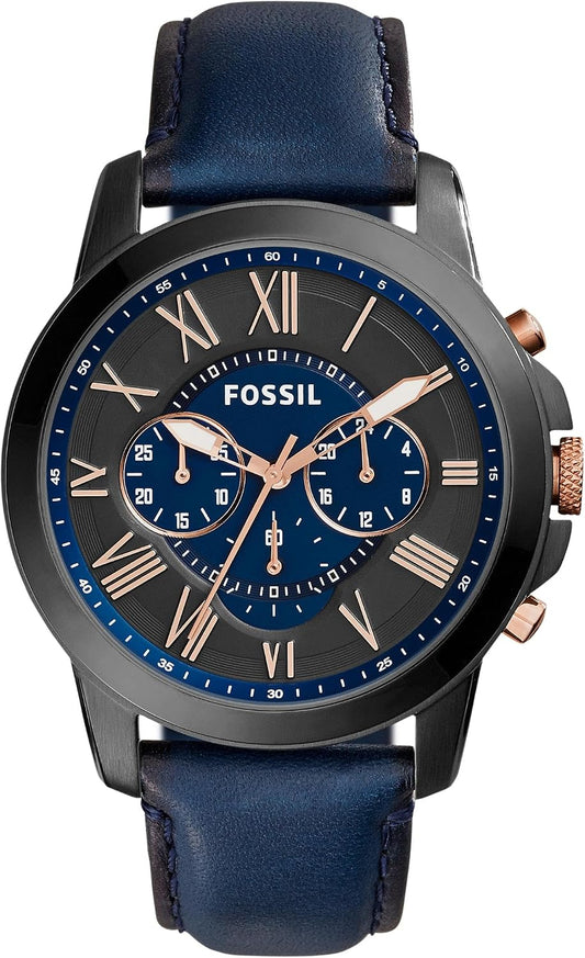 HOTFossil Men's Watch, Grant Quartz Stainless Steel Chronograph Watch for Men