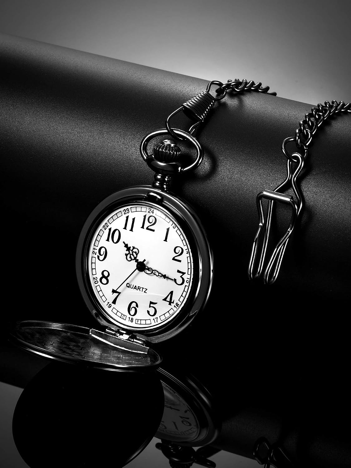 HOTTatuo Dad Presents Pocket Watch for Father in Law, Stepdad Thank You for Loving Me as Your Own Quartz Pocket Watch for Father