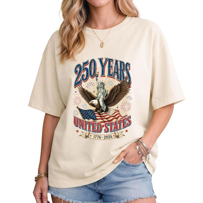 HOTPatriotic Shirts for Men, USA Eagle Graphic Shirts for Men | Mark 250 years of American spirit with these unique commemorative tees, designed for bold style and lasting comfort