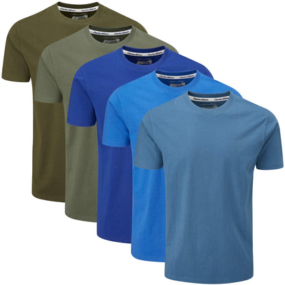 HOTCharles Wilson Men's 5 Pack Crew Neck T-Shirt