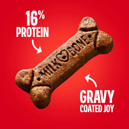 HOTMilk-Bone GravyBones Dog Biscuits, Gravy Coated Small Dog Treats, 7 Lb. Box