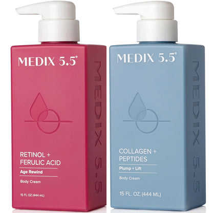 HOTMedix 5.5 Retinol Body Lotion Firming Moisturizer | Crepey Skincare Treatment | Retinol Body Cream | Anti Aging Firming Cream For Women Targets Look Of Crepe Skin, Wrinkles, & Sagging Skin, 15 Fl Oz