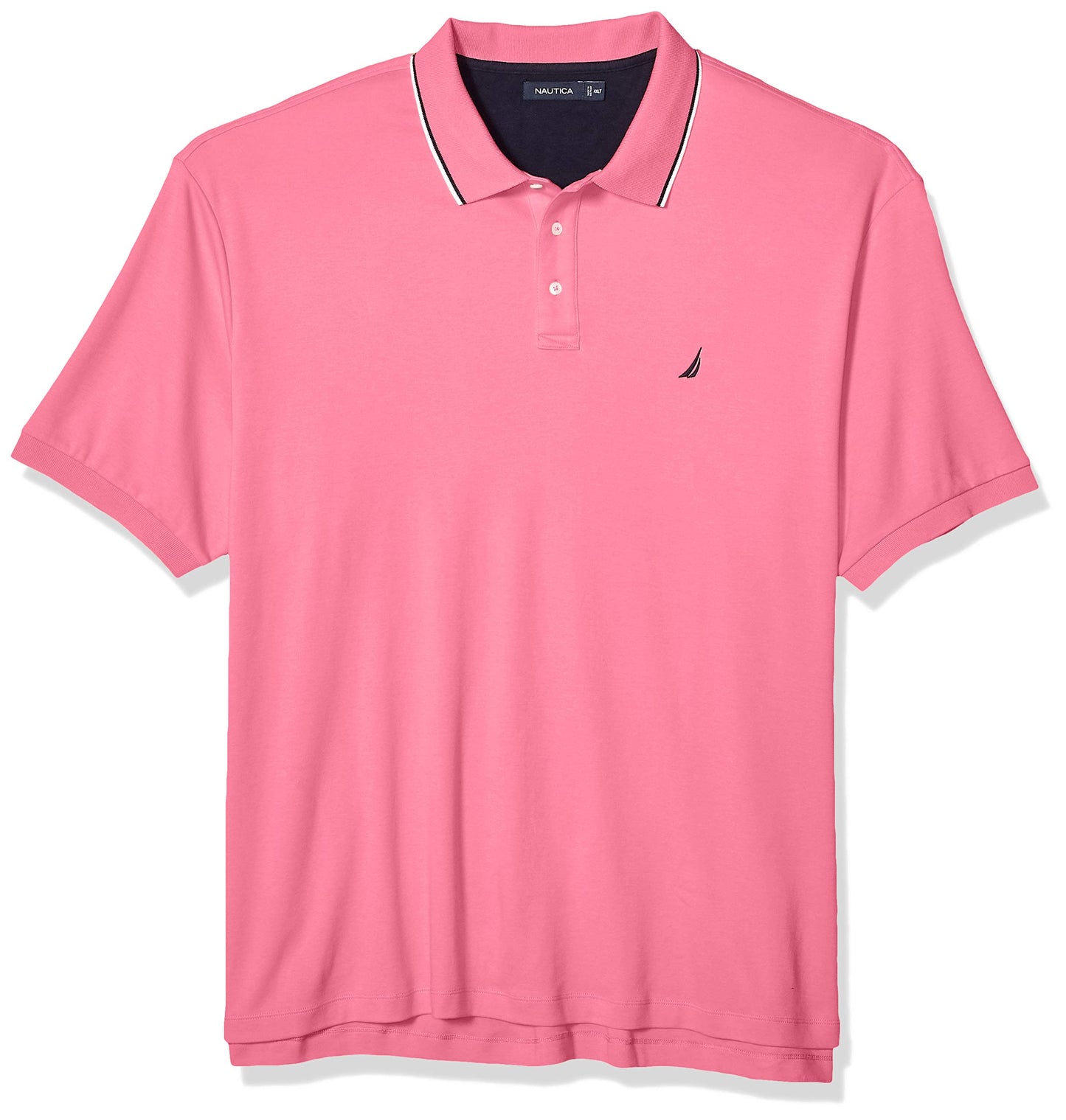 HOTNautica Men's Classic Fit Short Sleeve Dual Tipped Collar Polo Shirt