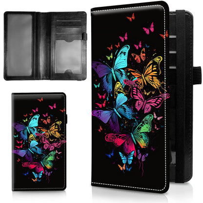 HOTLeather Checkbook Covers for Personal Checkbook Check book Holder Cover Wallets for Women Men,RFID-Blocking Slim Checkbook Cover for Duplicate Checks with Elastic Strap,Colorful Turtle