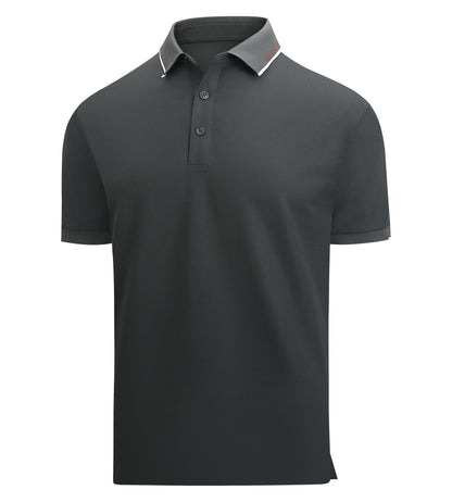 HOTAlex Vando Mens Golf Shirt Moisture Wicking Quick-Dry Short Sleeve Polo | UPF40,Soft & stretch,Sweat resistant,Multi-scene sports & office apparel