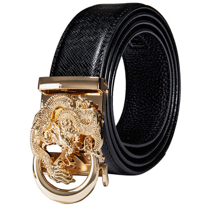 HOTDubulle Designer Mens Belts, Sliding Automatic Buckle Ratchet Dress Belt TOP Genuine Leather Strap Gifts