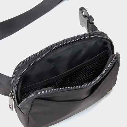 HOTPander Everywhere Belt Bag for Women, 5 Zipper Pockets Nylon Crossbody Fanny Pack Purse (Black)