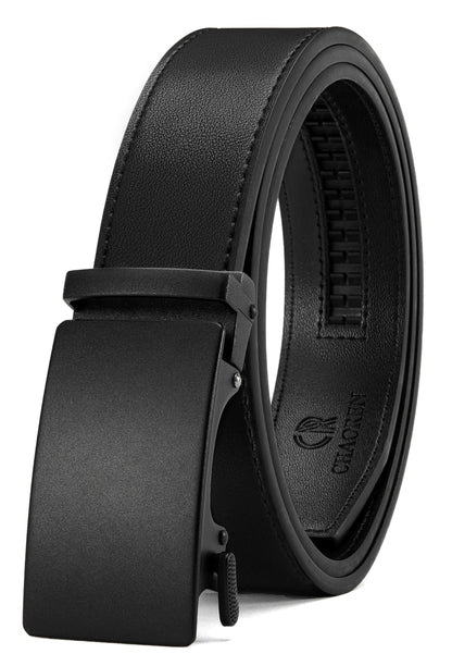 HOTCHAOREN Mens Belt Leather Ratchet Belt - Customizable Fit, Effortless Style (35mm)