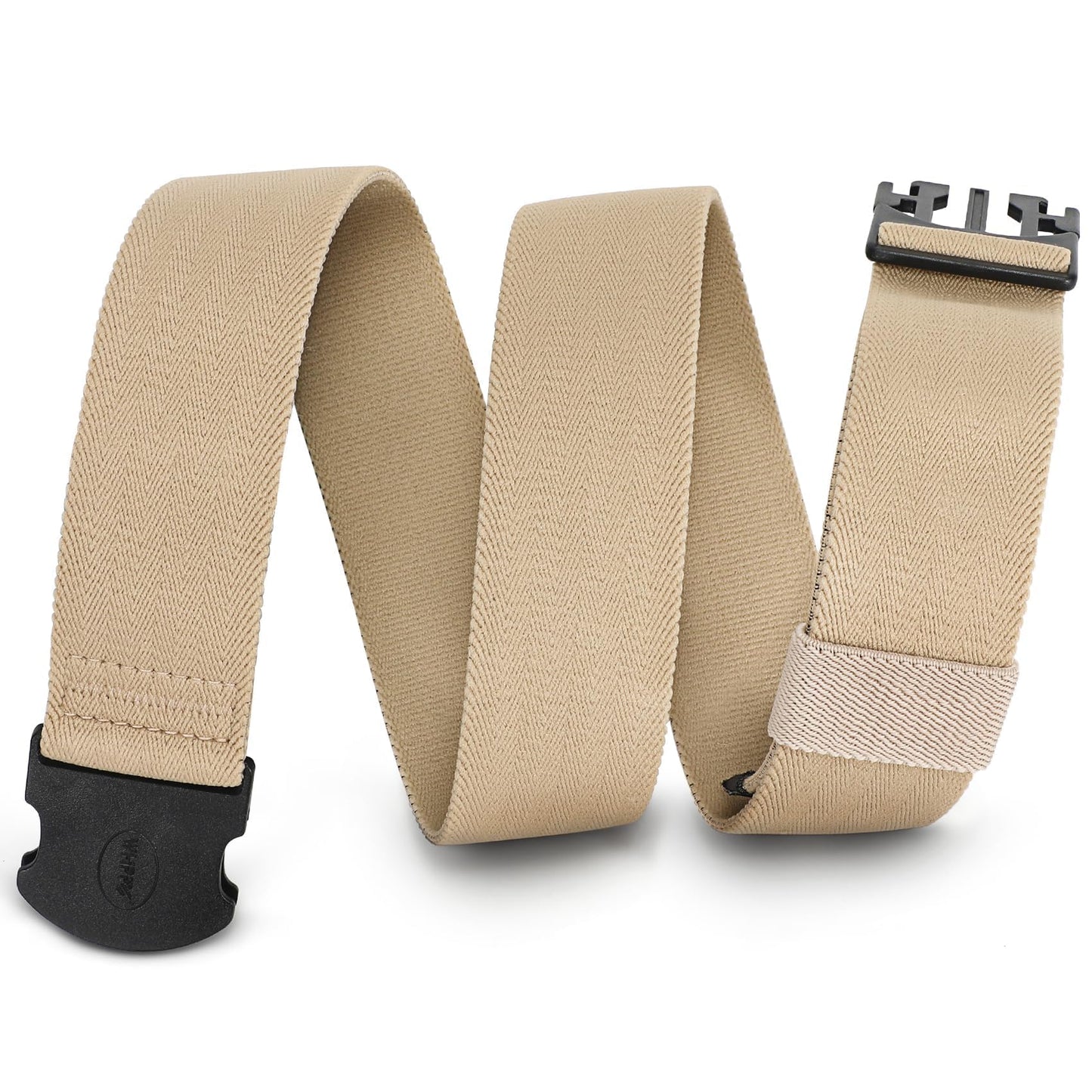 HOTWHIPPY Mens Elastic Stretch Belt Unisex Adventure Web Belt for Women Men with Non-Metal Buckle Adjustable Belts