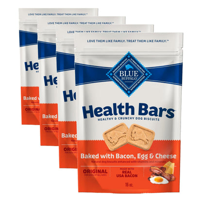 HOTBlue Buffalo Health Bars Dog Biscuits Variety Pack (Bacon Egg Cheese, Apples & Yogurt, Pumpkin & Cinnamon) Healthy Dog Treats with No Artificial Flavors or Preservatives, 16 oz. Each (3 Bags)
