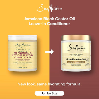HOTSheaMoisture Leave In Conditioner, Jamaican Black Castor Oil to Soften, Detangle & Reduce Breakage, 20 oz