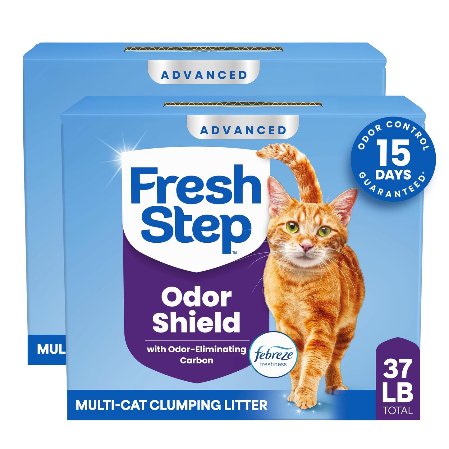HOTFresh Step Advanced Simply Unscented Multi Cat Clumping Litter, Formulated With No Added Dyes or Fragrances, Ammonia Block Technology, Low Dust, 18.5 lb. Box