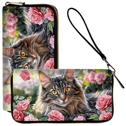 HOTLadies Wallet,Clutch Purses for Women Wallets Leather Credit Card Holder for Women Wristlet Slim Small Cute with Zipper,Thin RFID Blocking with Wrist Strap,Glitter Dragonfly Moon
