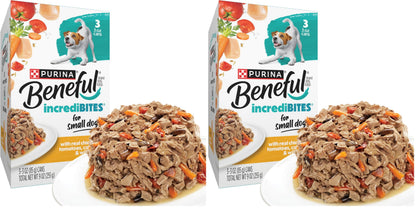 HOTBeneful Purina Small Breed Wet Dog Food Variety Pack, IncrediBites With Real Beef, Chicken and Salmon - (Pack of 30) 3 Oz. Cans