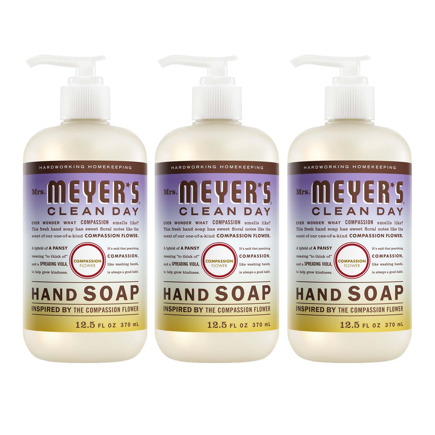 HOTMRS. MEYER'S CLEAN DAY Hand Soap, Lavender Scent, 12.5 Fl Oz Bottle - 3 Pack
