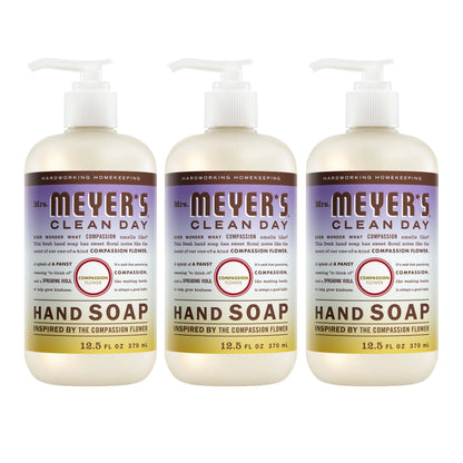 HOTMRS. MEYER'S CLEAN DAY Hand Soap, Rain Water Scent, 12.5 Fl Oz Bottle - 3 Pack