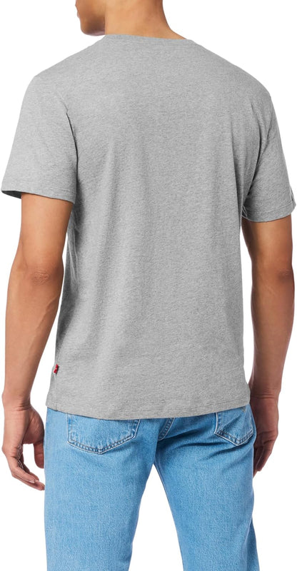 HOTLevi's Men's 6-Pack Basic Crew Neck T-Shirt, Soft Cotton, Tag-Free, Breathable Comfort