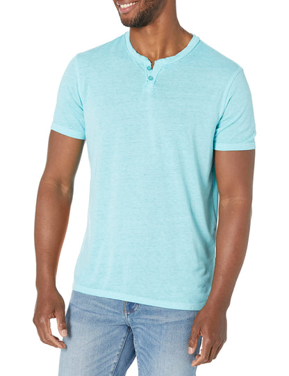 HOTLucky Brand Men's Venice Burnout Notch Neck Tee Shirt