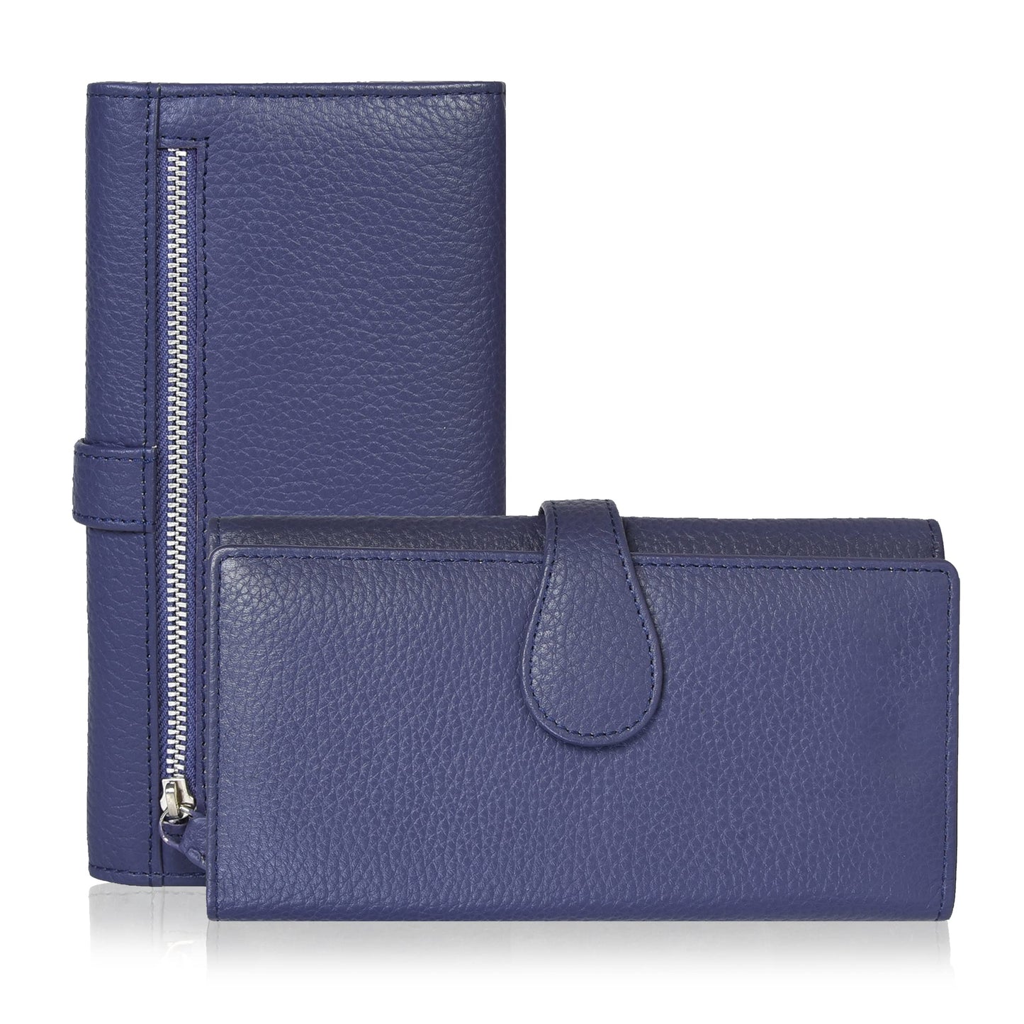 HOTReal Leather Women Wallet Leather with RFID Blocking -Trifold Card Holder Designer Ladies Clutch with ID Window Wallets