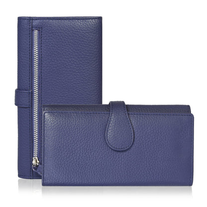 HOTReal Leather Women Wallet Leather with RFID Blocking -Trifold Card Holder Designer Ladies Clutch with ID Window Wallets
