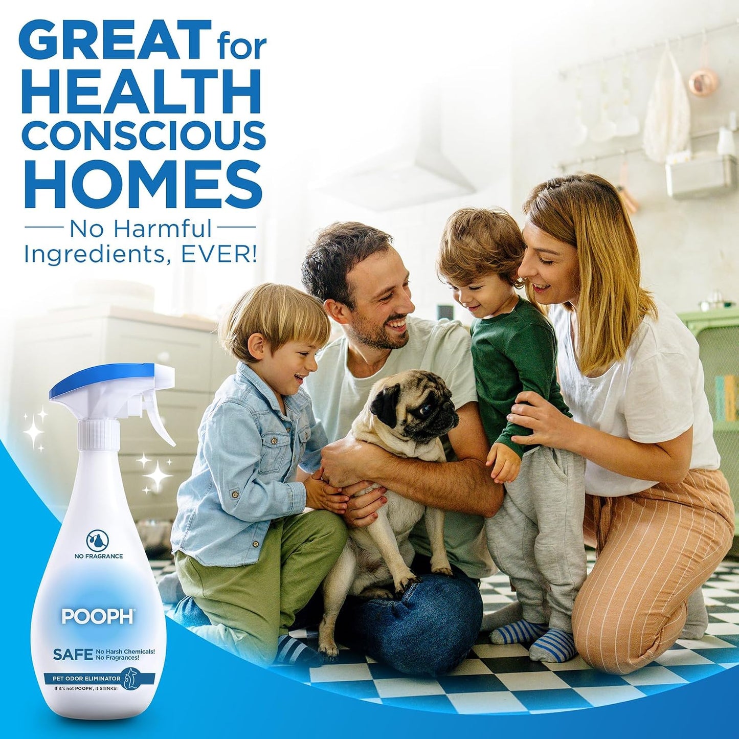 HOTPooph Pet Odor Eliminator, 32oz - Eliminates Odors at the Molecular Level, Dogs, Cats, Freshener, Eliminator, Urine, Poop, Pee, Deodorizer, Nature’s, Puppy, Fresh, Clean, Furniture, Potty