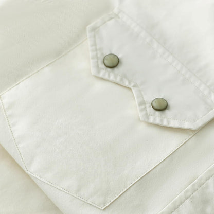 HOTDubinik® Pearl Snap Western Shirts for Men Short Sleeve Cowboy Men's Casual Shirt with 2 Sawtooth Pocket Vintage
