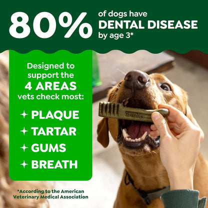 HOTGreenies Teenie Original Natural Dental Dog Treats, Chicken, 43 Count | Clinically-proven, veterinarian-recommended, 47% less tartar & 40% less plaque in 28 days, for dogs 5-15 lbs, 12 oz. Pack