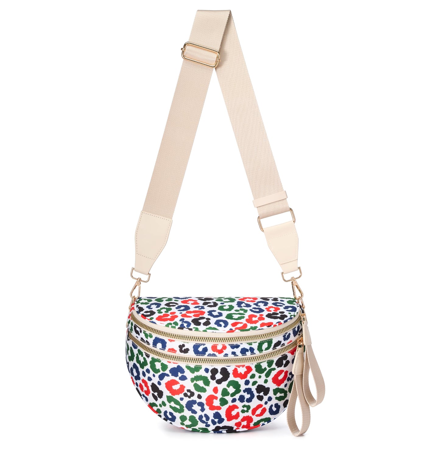 HOTFEIBOON Spacious Nylon Crossbody Bag Bum Bag Handbags Wallets Purses Trendy Shoulder Bag for Women