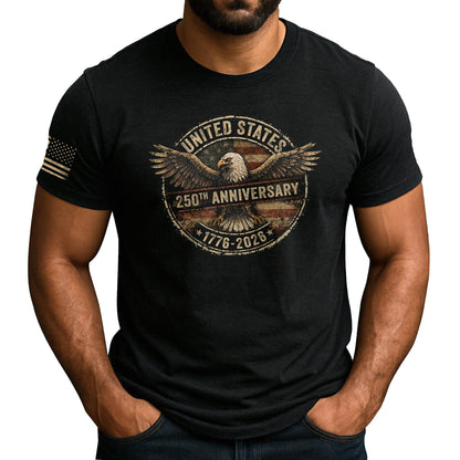 HOT250 Anniversary USA Shirt, USA Eagle Graphic Shirt for Men | Show your pride with these stylish men's patriotic shirts, designed for bold expression and comfortable, everyday wear