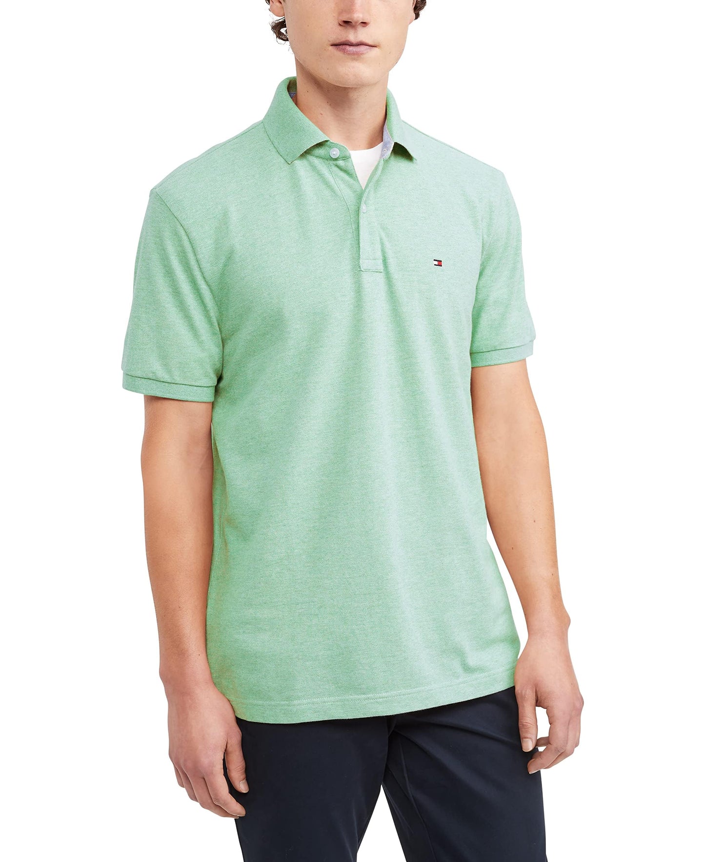 HOTTommy Hilfiger Mens Short Sleeve Cotton Pique Polo Shirt in Regular Fit
