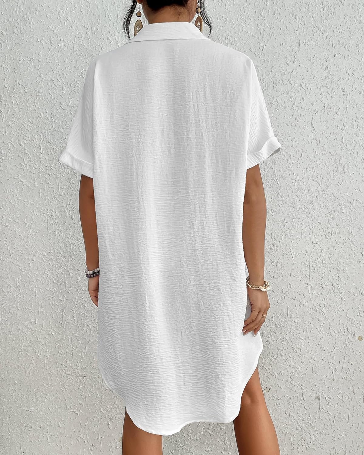 HOTBsubseach Women Swimsuit Coverup Shirt Dress Button Down Bathing Suit Cover Up Beach Vacation Outfits
