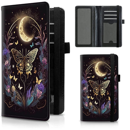 HOTFUYOCWE Leather Checkbook Covers for Men Women Check book Holder Cover Wallets for Personal Checkbook Duplicate Checks with RFID Blocking & Elastic Strap-Beautiful Black Horse