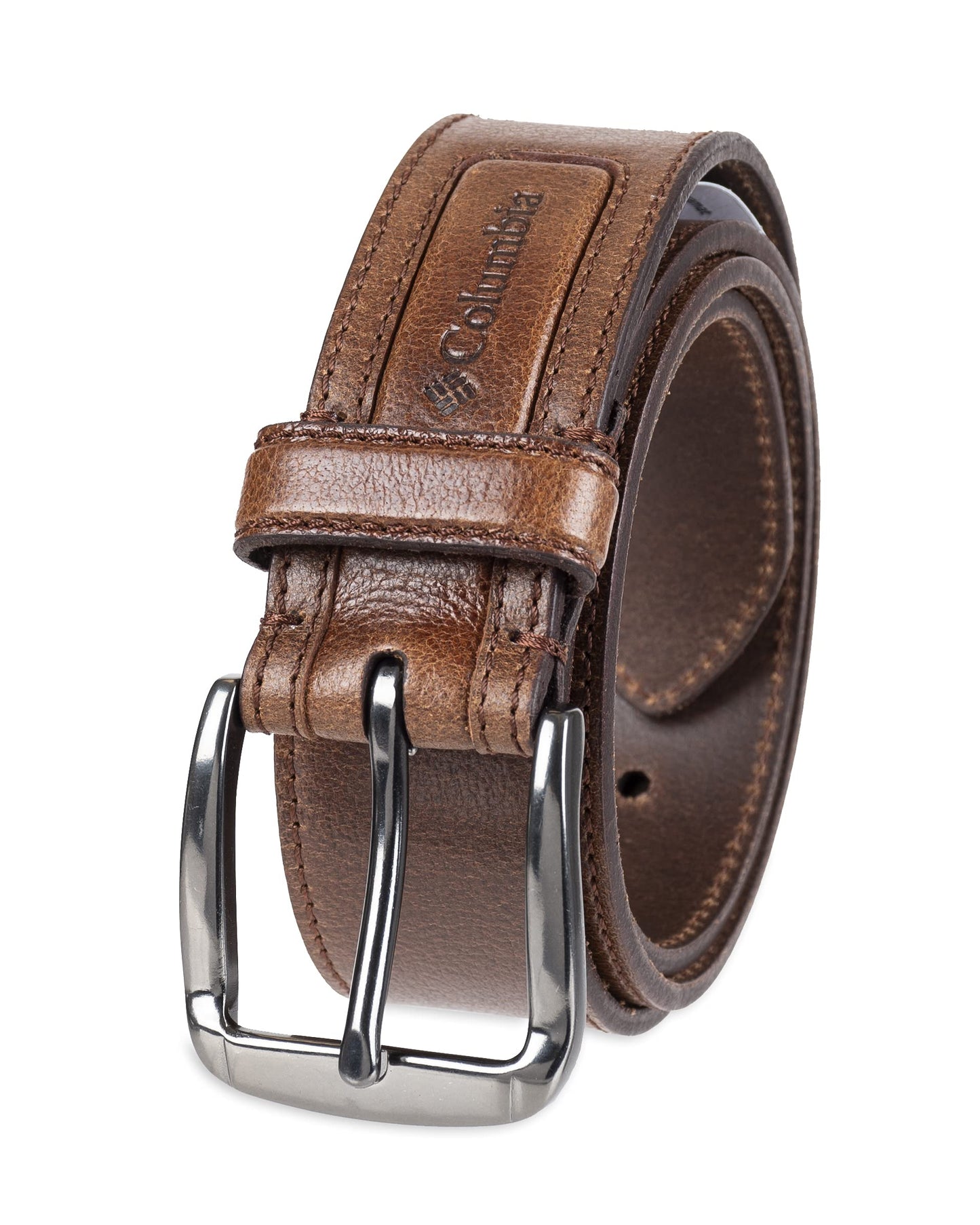 HOTColumbia Men's Leather Casual Belt Tan & Brown Classic Style for Everyday Wear