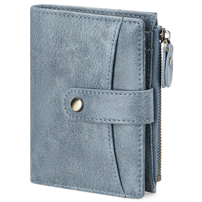 HOTFalan Mule Women's Lightweight Genuine Leather Wallet, Includes Card Holders, RFID-Blocking, Lightweight, Photo & ID Holder, Green