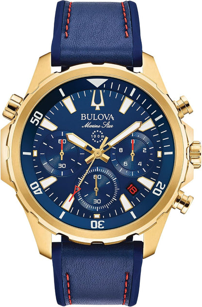 HOTBulova Men's Marine Star Series B Stainless Steel 6-Hand Chronograph Quartz Watch, 100M