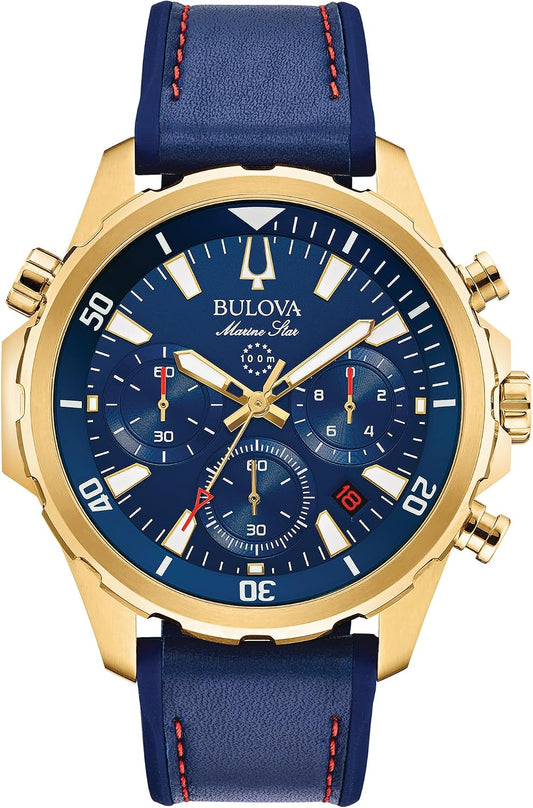 HOTBulova Men's Marine Star Series B Stainless Steel 6-Hand Chronograph Quartz Watch, 100M