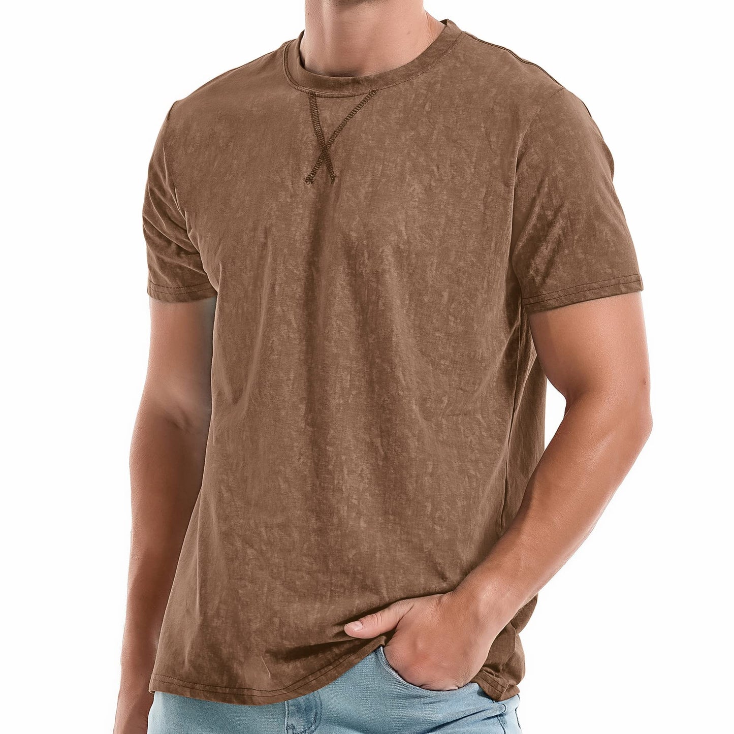 HOTKLIEGOU Men's T-Shirts - Premium Cotton Crew Neck Tees S - 4XL