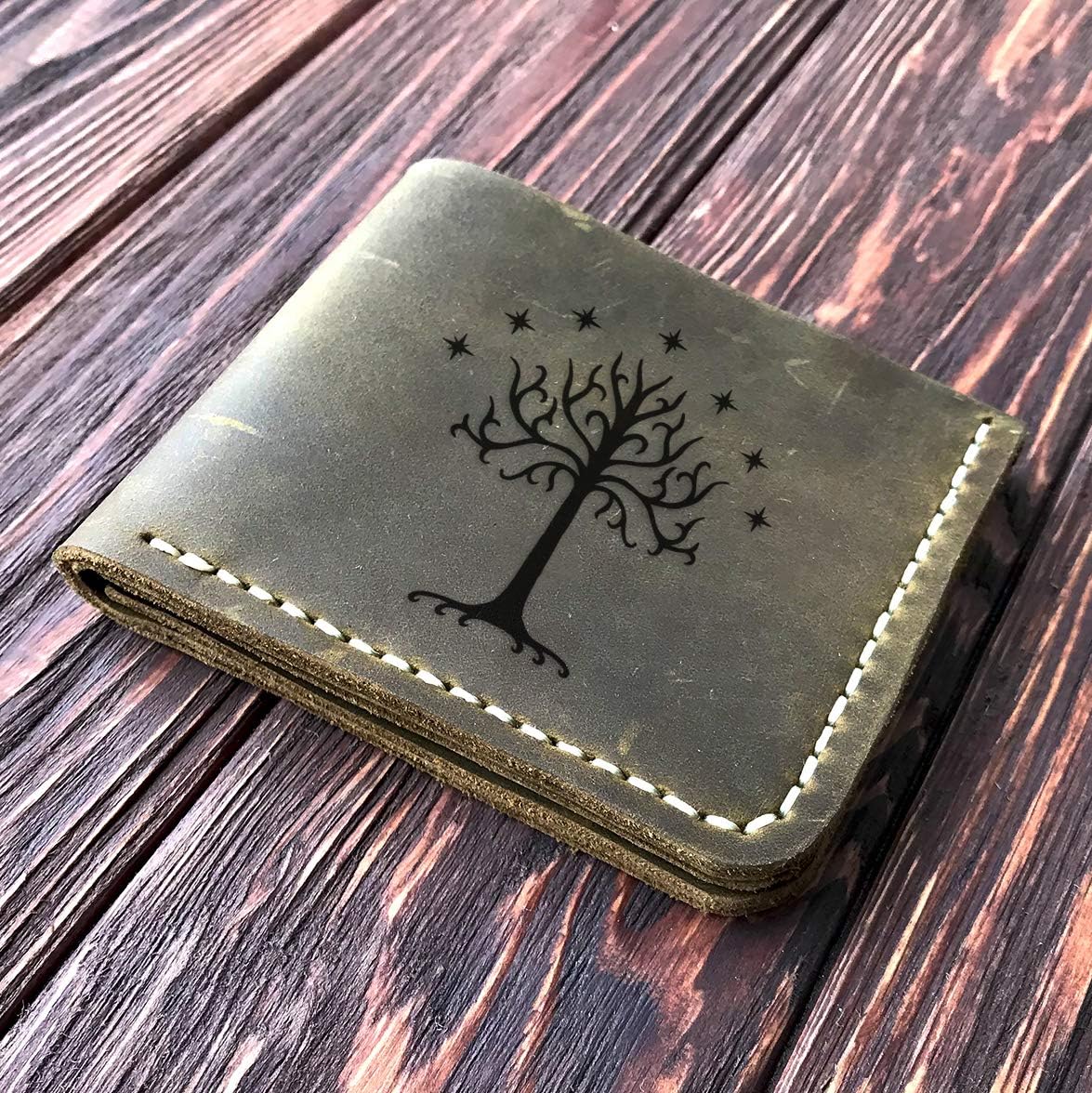 HOTTree Of Gonndor Wallet, Gift for Him, Personalized Mens Wallet, Handmade Leather Wallet, Mens Gift For Father, Husband Gift, Boyfriend Gift k32