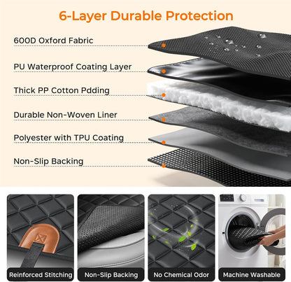 HOTURPOWER Dog Car Seat Cover for Pets 100% Waterproof Seat Cover Hammock 600D Heavy Duty Scratch Proof Nonslip Durable Soft Back Seat Covers for Cars and SUVs