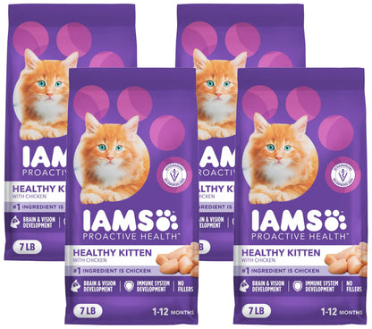 HOTIAMS Proactive Health Healthy Kitten Dry Cat Food, Chicken, 3.5 lb | Veterinarian-recommended, real chicken #1 ingredient, Omega-3 DHA & taurine, supports digestion, skin health, immune system