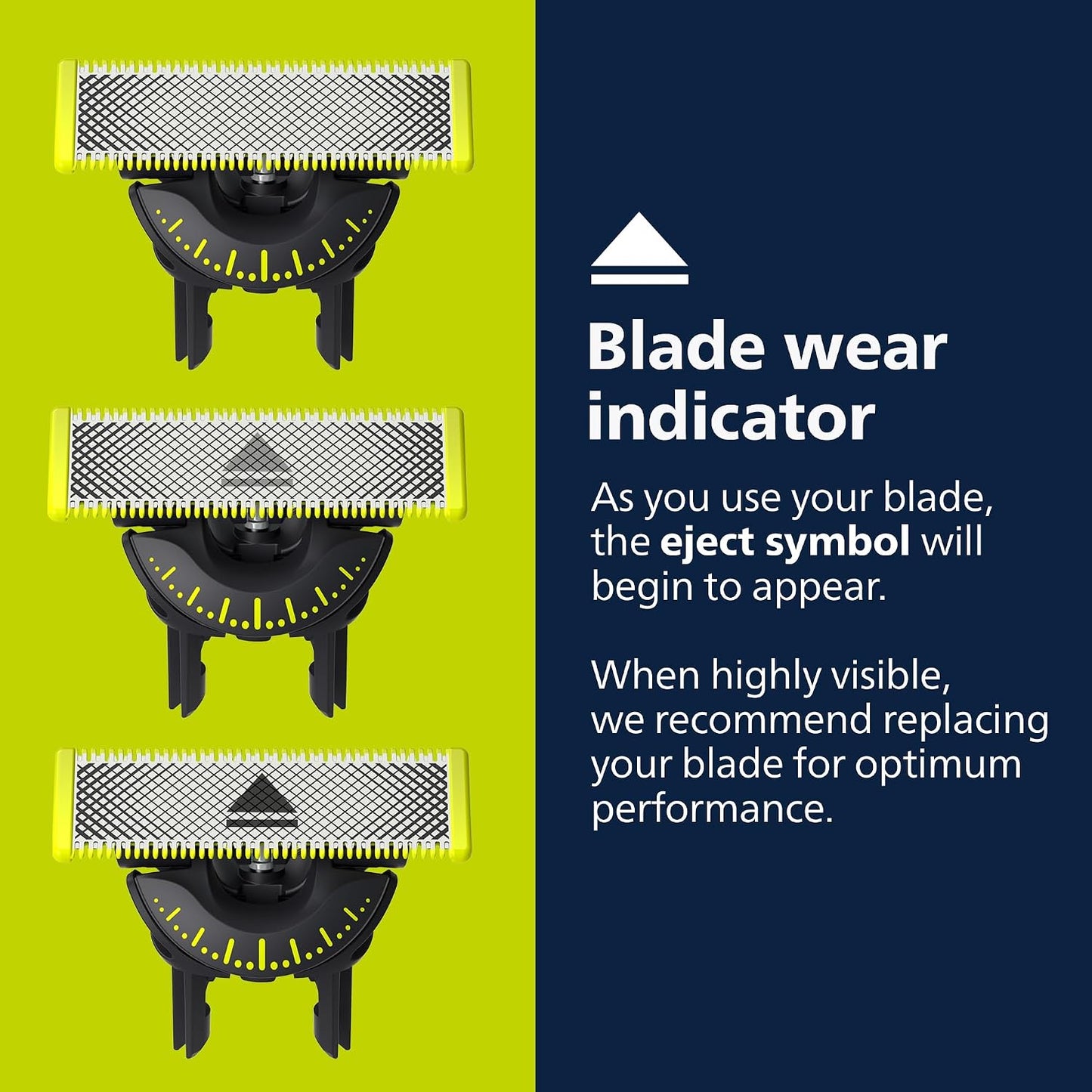 HOTPhilips Norelco OneBlade 360 Blades, Genuine Replacement Blades for OneBlade Electric Shaver and Trimmer, Durable Stainless Steel, Trim, Edge and Shave, 3 Pack, QP430/80
