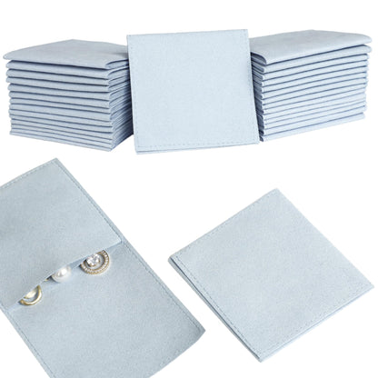 HOT40pcs Black Microfiber Jewelry Pouch 8 x 8cm Jewelry Packaging Bag Envelope Style Luxury Small Favor Bags Jewelry Gift Bags for Earrings Necklaces Bracelet Ring