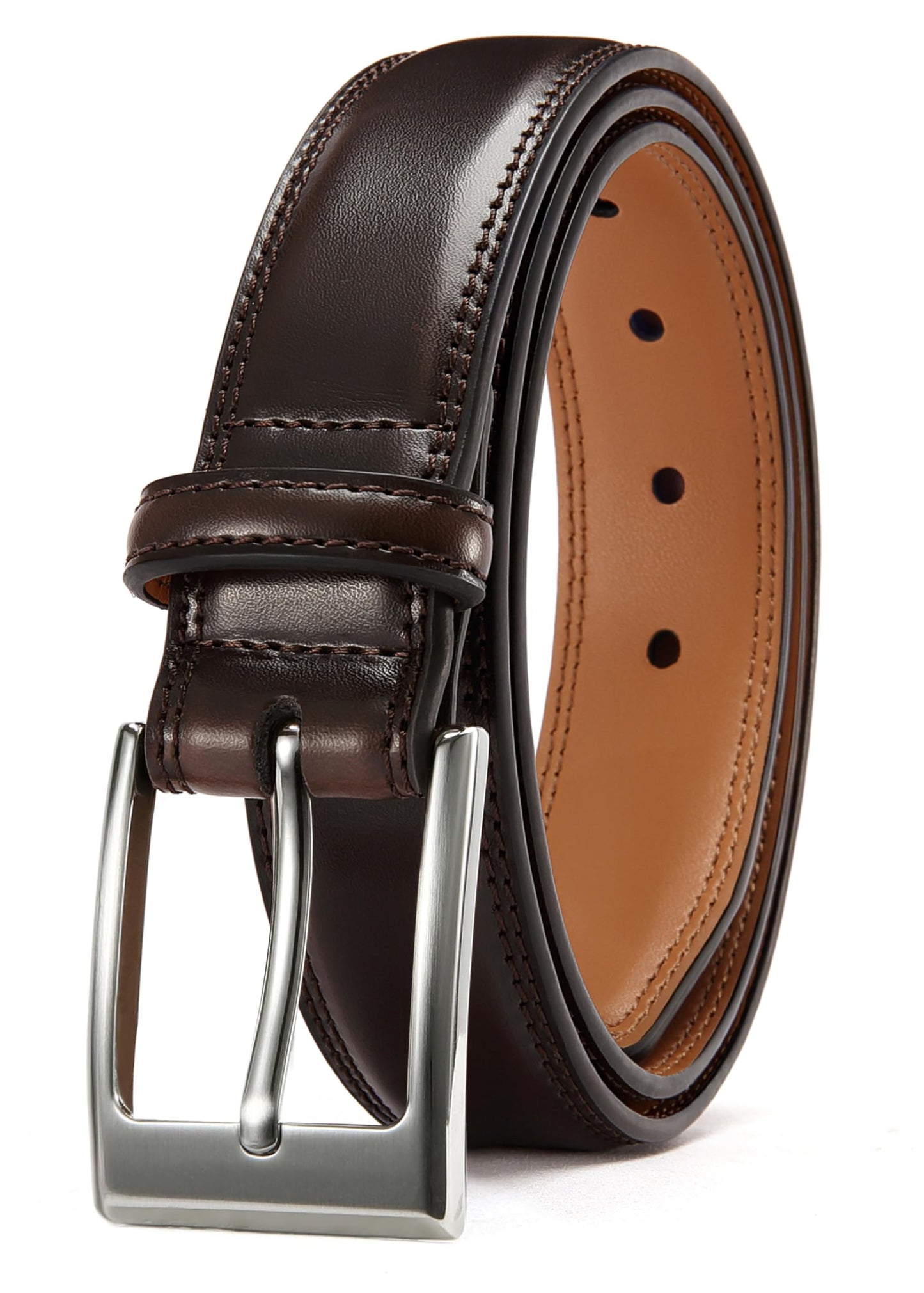 HOTCHAOREN Mens Belts Leather Gift for Men - Ideal Match for Mens Dress Shoes
