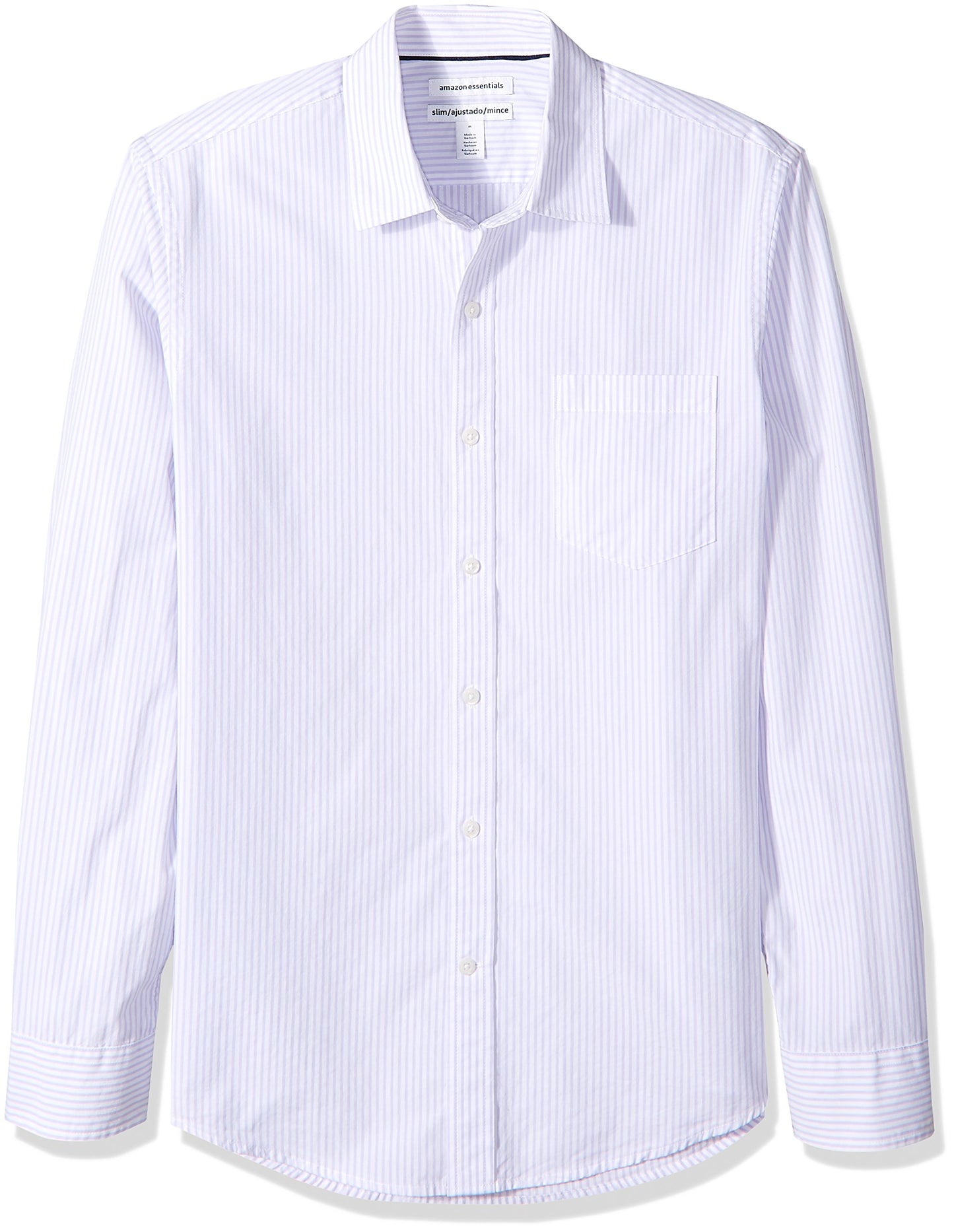 HOTAmazon Essentials Men's Regular-Fit Long-Sleeve Casual Poplin Shirt, Button Front, Business Casual, Collared