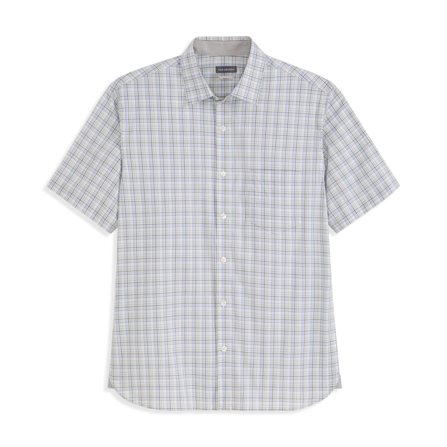 HOTVan Heusen Men's Big and Tall Wrinkle Free Short Sleeve Button Down Shirt, No-Tuck Length, Comfortable Stretch Fabric