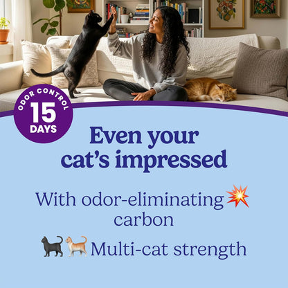 HOTFresh Step Advanced Odor Shield Light Weight Multi Cat Clumping Litter with Febreze Freshness, Ammonia Block Technology, 18.5 lb. Box, Pack of 2