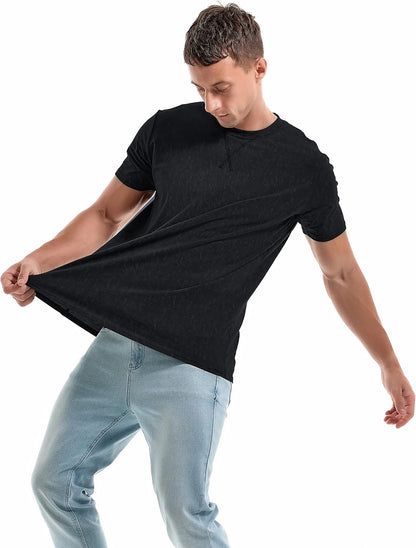 HOTKLIEGOU Men's T-Shirts - Premium Cotton Crew Neck Tees S - 4XL