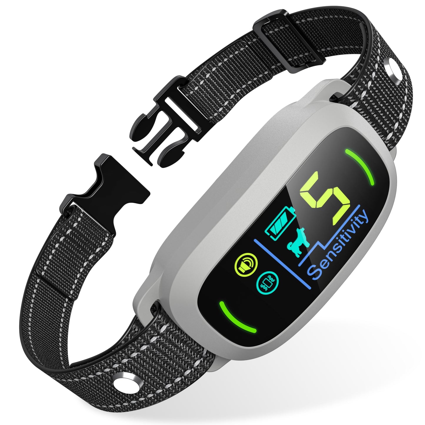 HOTFAFAFROG Dog Bark Collar, Rechargeable Smart Collar, Anti Barking Training Collar with 5 Adjustable Sensitivity Beep Vibration, Bark Collar for Large Medium Small Dogs (Black)