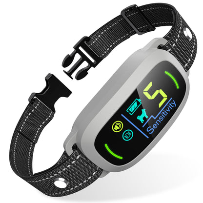 HOTFAFAFROG Dog Bark Collar, Rechargeable Smart Collar, Anti Barking Training Collar with 5 Adjustable Sensitivity Beep Vibration, Bark Collar for Large Medium Small Dogs (Black)