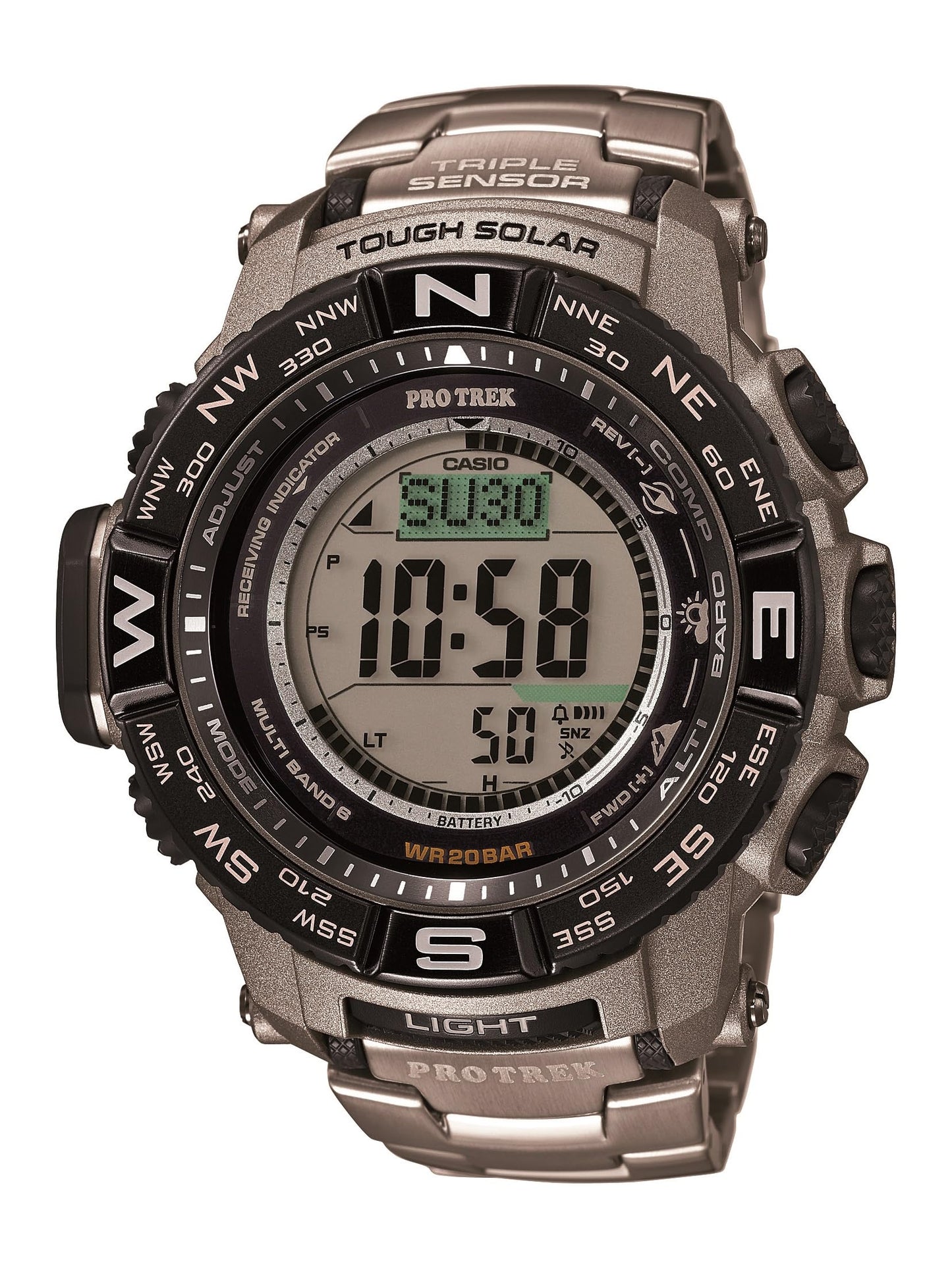 HOTCasio PRW3500 Series | Pro Trek | 100M WR | Compass | Alt/Baro-Thermo | Tough Solar Power | Atomic Timekeeping | 1-100 SEC Stopwatch | Countdown Timer | World Time